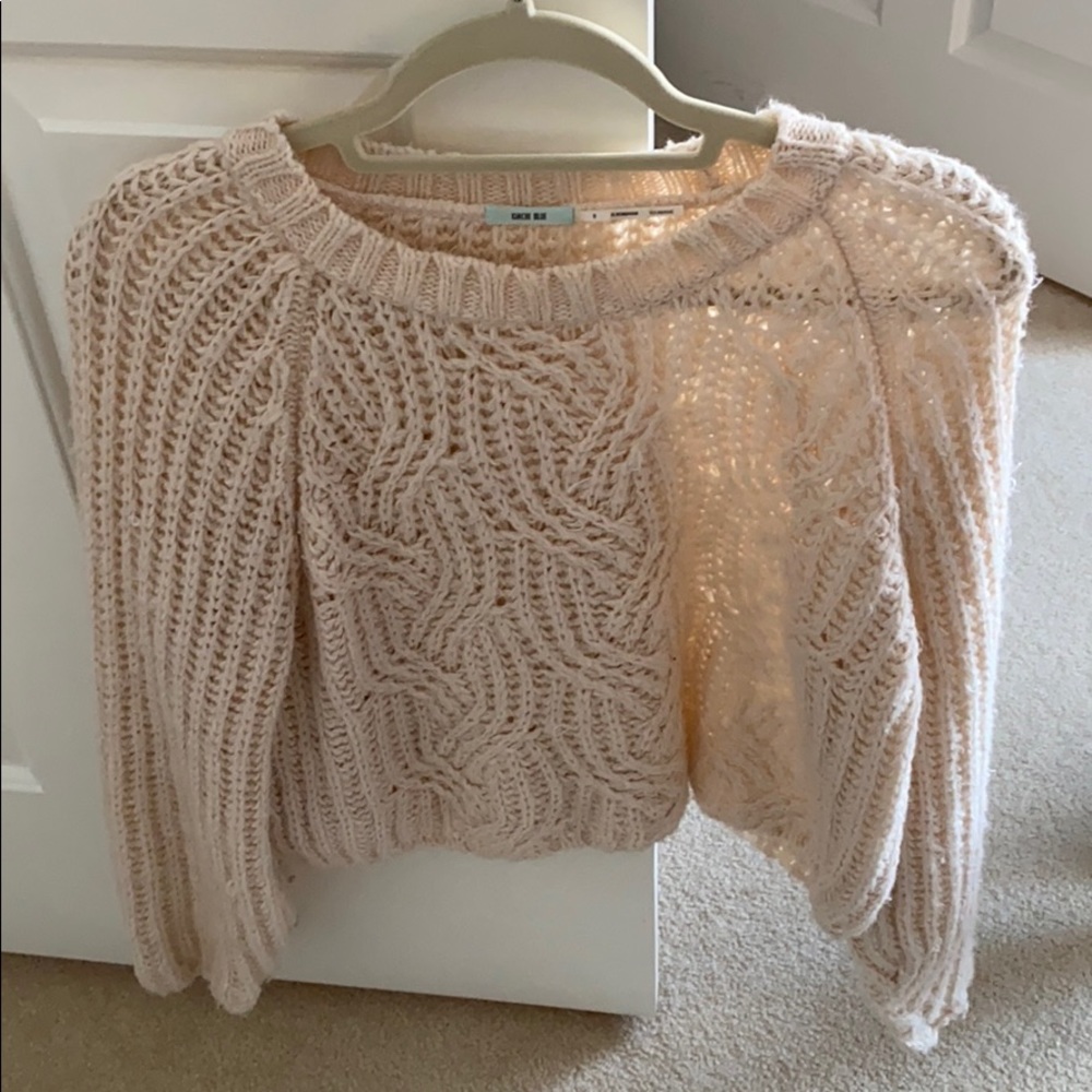 new light pink sweater (a tad cropped)
